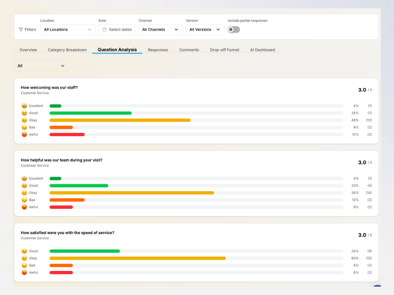 AI Surveys builder — step 7