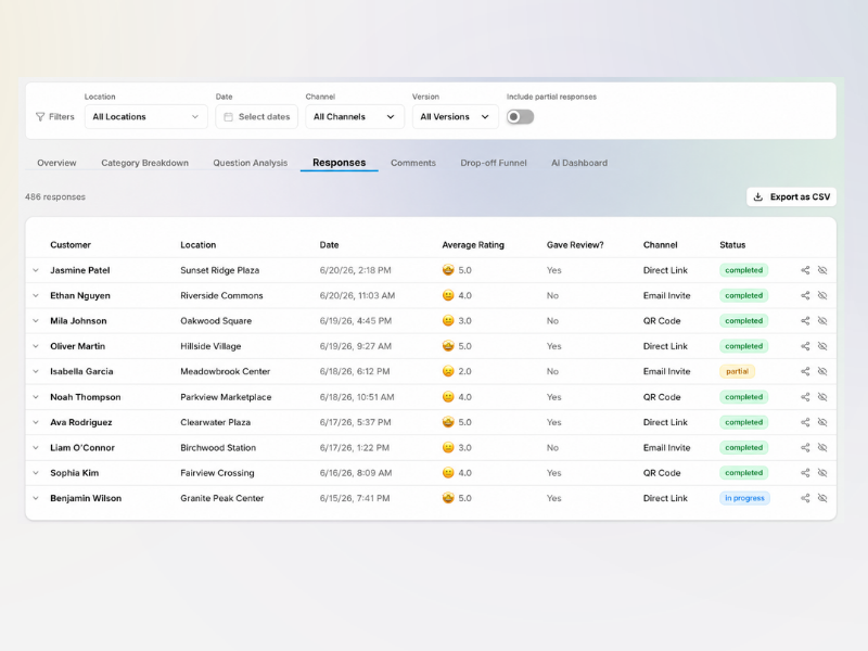 AI Surveys builder — step 8